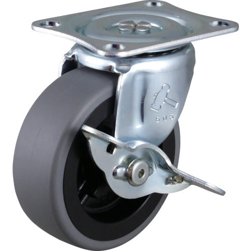 HAMMER CASTER G series swivel type elastomer wheel (PP wheel) 75mm with stopper