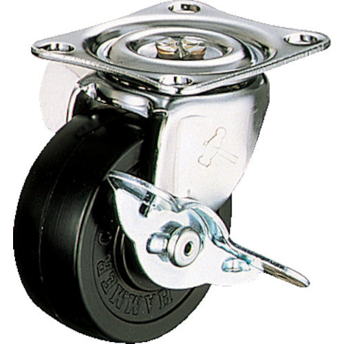ハンマー　Ｇシリーズ旋回式ゴム車輪　５０ｍｍ　ストッパー付