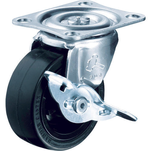 ハンマー　Ｇシリーズ旋回式ゴム車輪　６５ｍｍ　ストッパー付