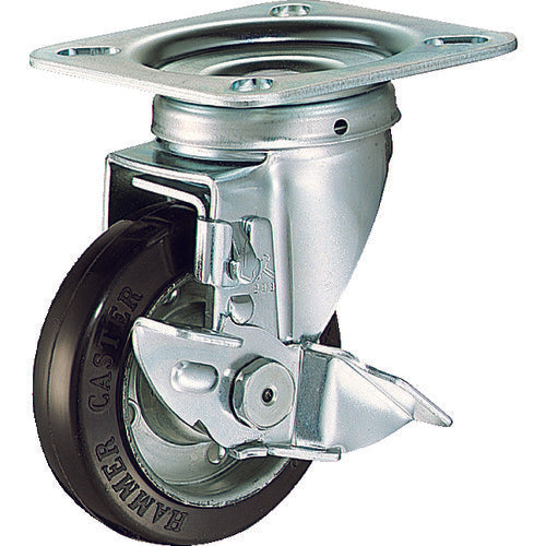 ハンマー　旋回式ゴム車輪　１００ｍｍ　ストッパー付