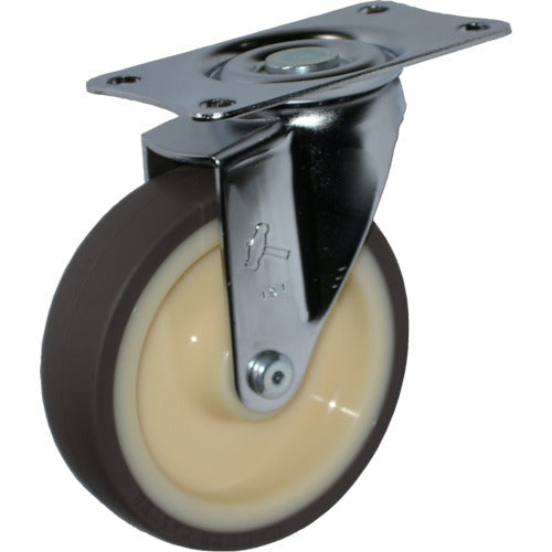 ハンマー　旋回式ウレタン車輪（ナイロンホイール・ローラーベアリング）１２５ｍｍ
