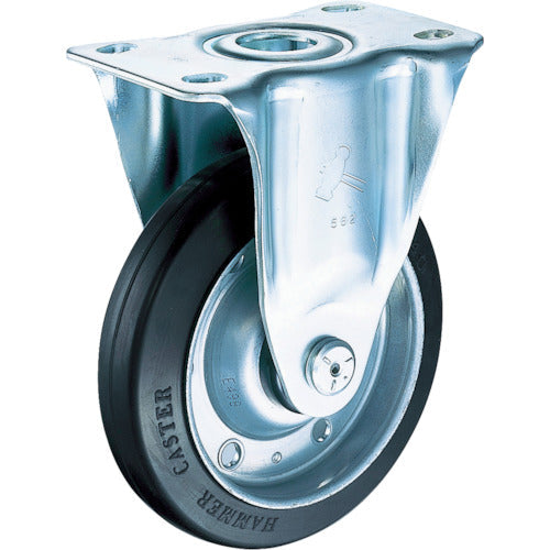 ハンマー　固定式ゴム車輪（スチールホイール・ローラーベアリング）１００ｍｍ