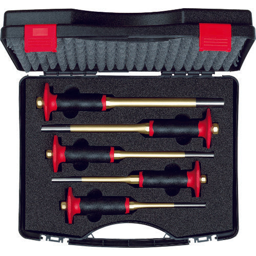 Bộ đục lỗ song song 5 chi tiết có bảo vệ tay RENNSTEIG Hộp nhựa