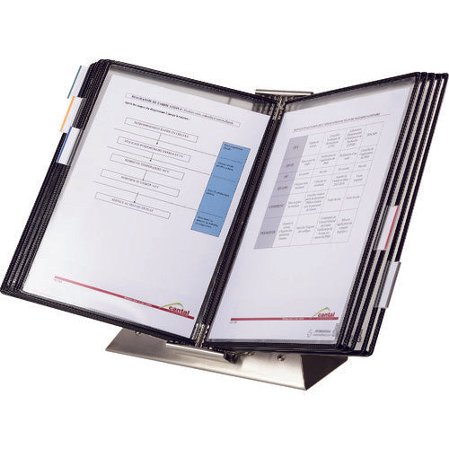 ขาตั้งแฟ้มป้องกันแบคทีเรียสำหรับโพสต์ tarifold (สแตนเลส) แบบขาตั้ง A4 x 10