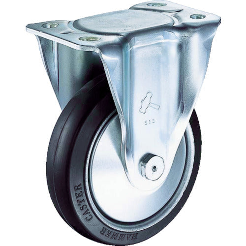 ハンマー　固定式ゴム車輪（スチールホイール・ローラーベアリング）１２５ｍｍ