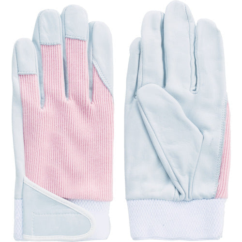 FUJI GLOVE Domestic Cow Genuine Leather Gloves J-401 M Pink