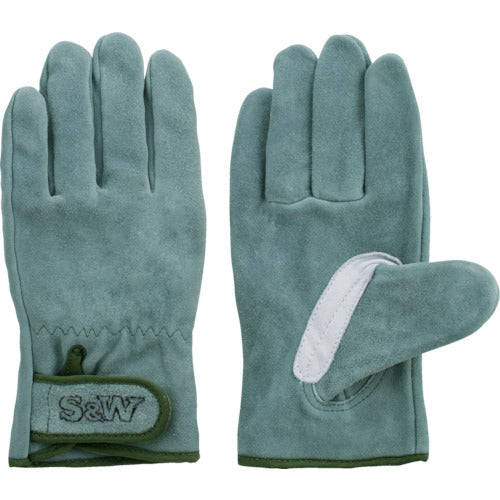 FUJI GLOVE Domestic Cow Split Leather Oil Processed Gloves SW-32B LL
