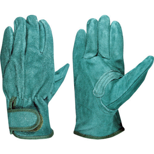 FUJI GLOVE Cow Split Leather Gloves EX-380 Green M