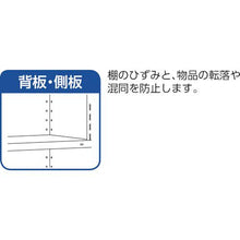 画像をギャラリービューアに読み込む, ＴＲＵＳＣＯ　軽量棚　縦仕切前当付　８７５Ｘ４５０Ｘ１５００　３列５段　ネオグレー

