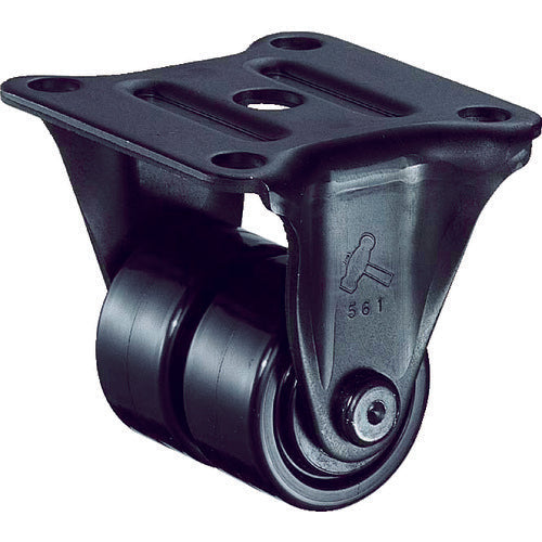 ハンマー　低床中荷重用固定式ナイロン車輪（ローラーベアリング）３８ｍｍ