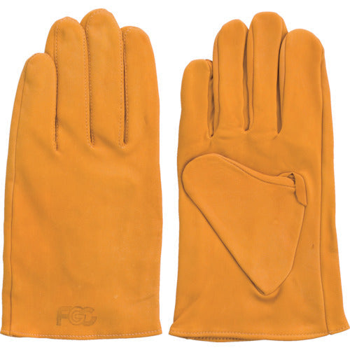 FUJI GLOVE Cow Genuine Leather Gloves F-801 Yellow L