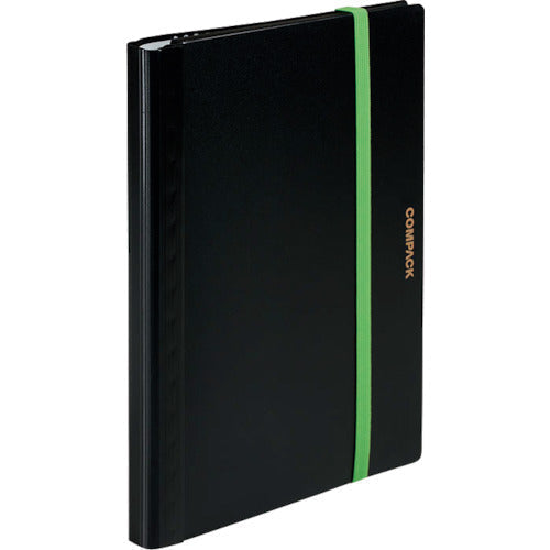 KING JIM Folio Clear File Compaq 10 Pockets สีดำ
