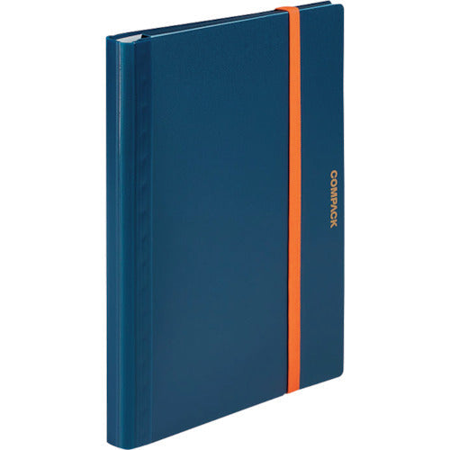 KING JIM Folio Clear File Compaq 10 Pocket Navy