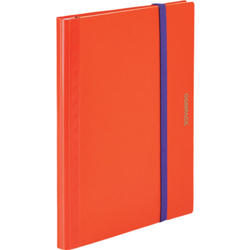 KING JIM Folio Clear File Compaq 5 Pocket Orange