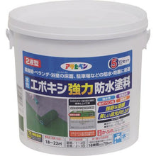 画像をギャラリービューアに読み込む, アサヒペン　水性エポキシ強力防水塗料　５ＫＧセット　ダークグリーン
