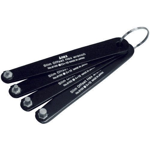 Bộ cờ lê lục giác 4 chi tiết ANEX slim offset