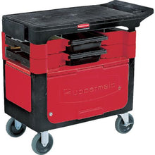 将图像导入到图库查看器中Rubbermaid Trade Cart 带钥匙/带盒子和瓶子 黑色

