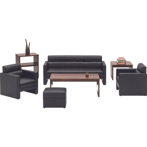 Uchida เฟอร์นิเจอร์รับแขก RS-232N ศอกทั้ง 2 ข้าง เบาะหนังสีดำ