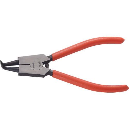 TRUSCO snap ring pliers for shaft Φ1.8 curved claw 63 type