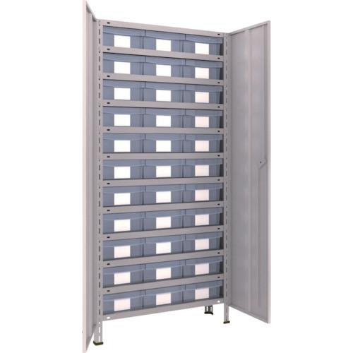 TRUSCO lightweight shelf with door 875 x 300 x 1800 resin drawer