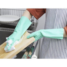 Load image into gallery viewer, Binistar Bulk Purchase Vinyl Chloride Gloves Towarobe Fleur Warm Hands Green M (20 Pairs)
