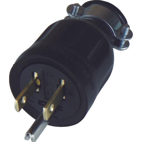 AMERICAN DENKI flat blade rubber plug ground 2P15A125V