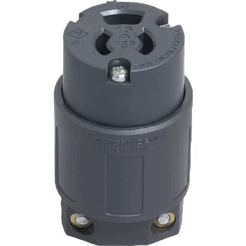 AMERICAN DENKI retaining type nylon connector body grounding 2P15A125V