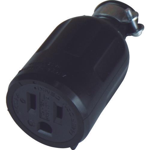 AMERICAN DENKI flat blade rubber connector body grounding 2P15A125V