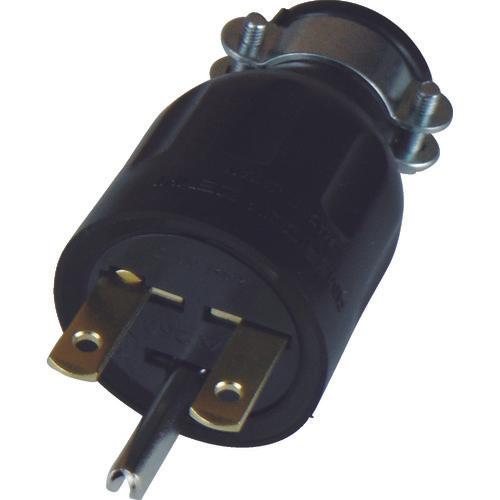 AMERICAN DENKI flat blade rubber plug ground 2P15A250V