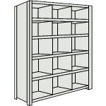 画像をギャラリービューアに読み込む, ＴＲＵＳＣＯ　軽量棚　縦仕切付　Ｗ８７５ＸＤ３００Ｘ２１００　３列５段　ネオグレー
