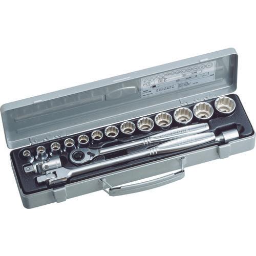 TONE socket wrench set, insertion angle 12.7mm, 17-piece set