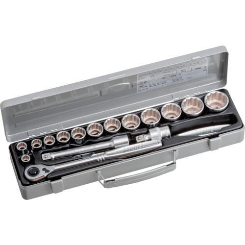 TONE socket wrench set, insertion angle 12.7mm, 17-piece set