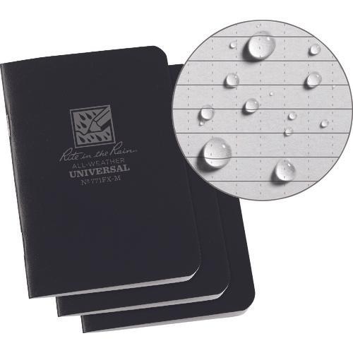 RITR สมุดเย็บเล่มมินิ 3 1/4X4 5/8 (ชุด 3 เล่ม) Funiversal Black