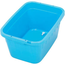 Load image into gallery viewer, TONBO square tub jumbo with drain plug blue 60L

