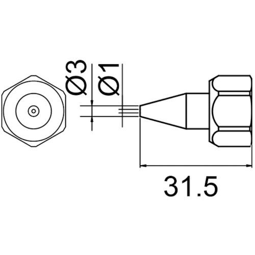 Vòi HAKKO N-1 với đai ốc