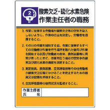 画像をギャラリービューアに読み込む, ユニット　作業主任者職務板　酸素欠乏硫化水素危・エコユニボード・６００Ｘ４５０
