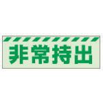 画像をギャラリービューアに読み込む, ユニット　蓄光ステッカー　非常持出　ヨコ　小　４０×１２０ｍｍ　合成樹脂

