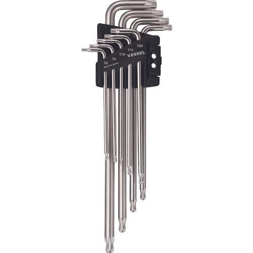 VESSEL Torx đầu bi 9 chi tiết T8, T9, T10, T15, T20, T25, T27, T30, T40