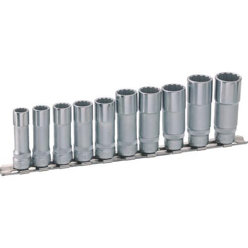 Bộ ổ cắm sâu HAZET (Loại hai cạnh, Góc chèn 9,5) có thanh ray