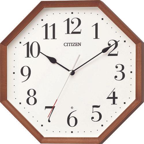 นาฬิกาติดผนังบังคับวิทยุกรอบไม้ CITIZEN