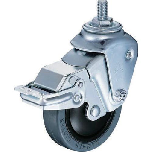 ハンマー　クッションキャスターねじ込み旋回式ゴム車輪　１００ｍｍ　線径２．９ｍｍ　ＳＰ付