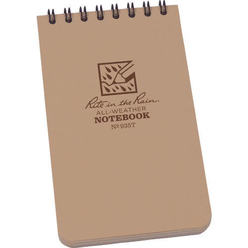 RITR 3X5 Top Spiral Notebook Universal Tan