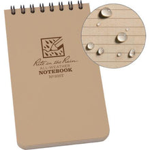 โหลดรูปภาพลงในโปรแกรมดูแกลเลอรี RITR 3X5 Top Spiral Notebook Universal Tan
