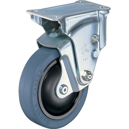 ハンマー　クッションキャスター固定式ゴム車輪１００ｍｍ　線径２．６ｍｍ