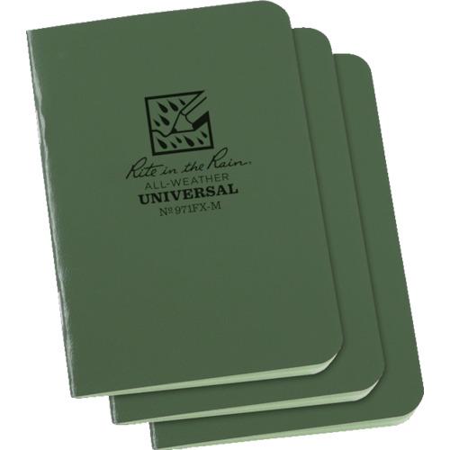 RITR สมุดเย็บเล่มมินิ 3 1/4X4 5/8 (ชุด 3 เล่ม) สีเขียวสากล