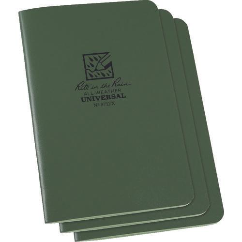 RITR สมุดเย็บเล่ม 4 5/8X7 (ชุด 3 เล่ม) สีเขียวสากล