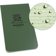 โหลดรูปภาพลงในโปรแกรมดูแกลเลอรี RITR 3 X 5 1/4 สมุดปกอ่อน ชนิดเปิดแนวตั้ง สีเขียว
