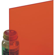Light acrylic plate orange transparent 3 x 1100 x 1300 mm