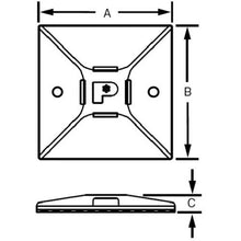 Load image into gallery viewer, PANDUIT mount base with rubber adhesive tape white (100 pieces)
