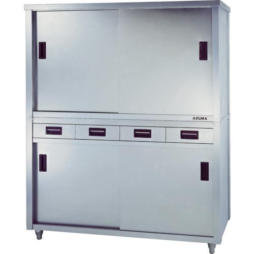 AZUMA ตู้เก็บของสแตนเลสสองตอนบนและล่างพร้อมลิ้นชักด้านหนึ่ง 1200 x 450 x 1800